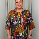 Multi Printed One Pocket Top