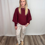 Camo High Rise Low Curve Barrel Jeans
