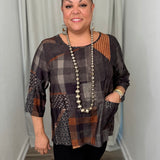 Copper Printed One Pocket Top