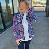 Multi Animal Print Zip Jacket