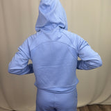 Clear Periwinkle Half Zip Hoodie