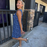 Giraffe Pwinkle Nvy SlvLss Trvl Dress