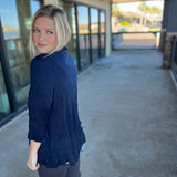 Navy Solid Cardigan