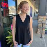 Black V-Neck Tank