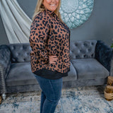 Brown & Black Animal Print Blouse