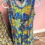 Green Crinkle Stitch Tank Dress