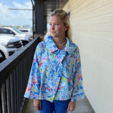 Blue Printed Jacket