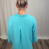 Turquoise Airflow Collar Tunic