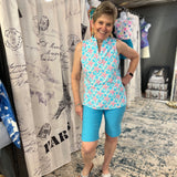 Starfish Turquoise Zip Tank