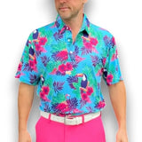 Toucans & Flamingos Golf Shirt