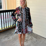 Black Silk Button Down
