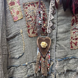 wooden heart necklace