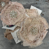 Handmade Roses with leather loop