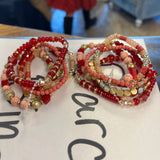 Burgundy Bracelet Set