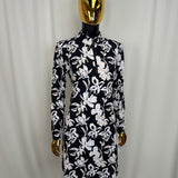 Neutral Flowers 1/2 Zip Dress