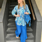 Blue Silk Top