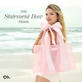 Bow Beach Tote With Phone Pouch