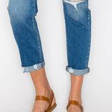 HIGH RISE TAPERED LEG JEANS: 9 (28)