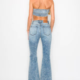 HIGH RISE SUPER STRETCH FLARE WITH SEAMED FRONT JEANS: 9 (28)