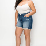 PLUS SIZE - HIGH  RISE STRETCH SHORT: 18