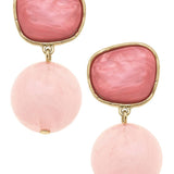 Ophelia Marbled Resin Drop Earrings