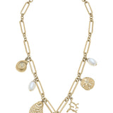 Under The Sea Charm Necklace in Shiny Gold