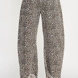 LEOPARD BARREL JEANS
