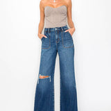 ULTRA HIGH RISE RELAXED FLARE JEANS: 9/28