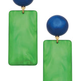 Sophie Marbled Resin Geo Earrings