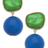 Ophelia Marbled Resin Drop Earrings